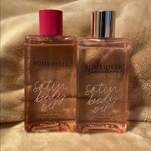 Victoria’s Secret Bombshell satin body oil set